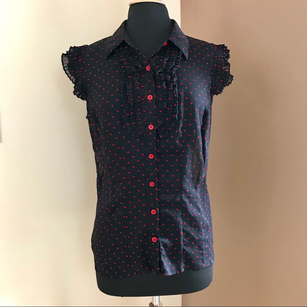 Black and Ted Polka Dot Blouse Junior XL